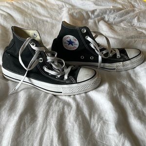 Black high top converse